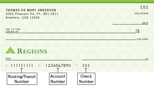 check routing number